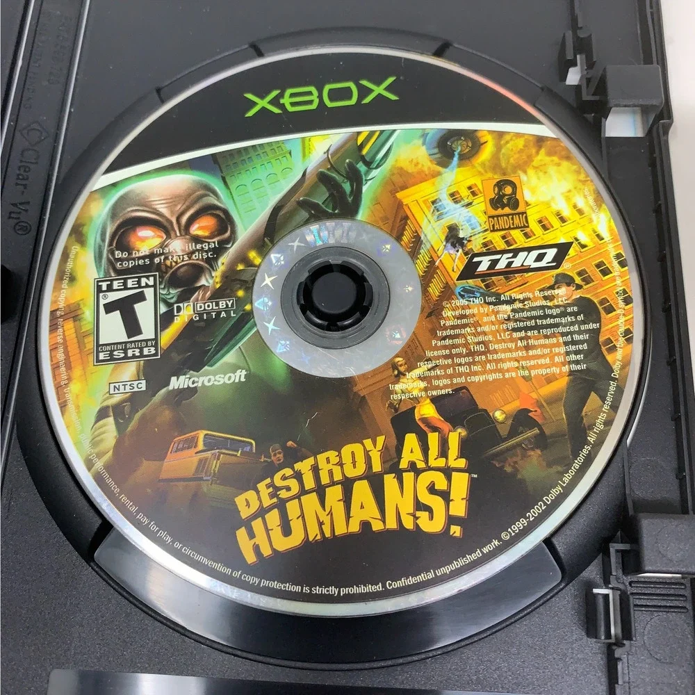 Destroy All Humans 1 & 2 Xbox Alien Invasion Game Discs Only Untested